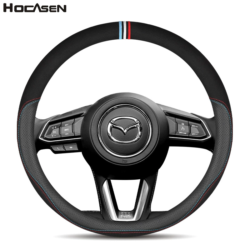 Подходит для Mazda CX-4/3 чехол на руль из натуральной кожи Atez Anksela CX-5/8 чехол на ручку автомобиля из меха
