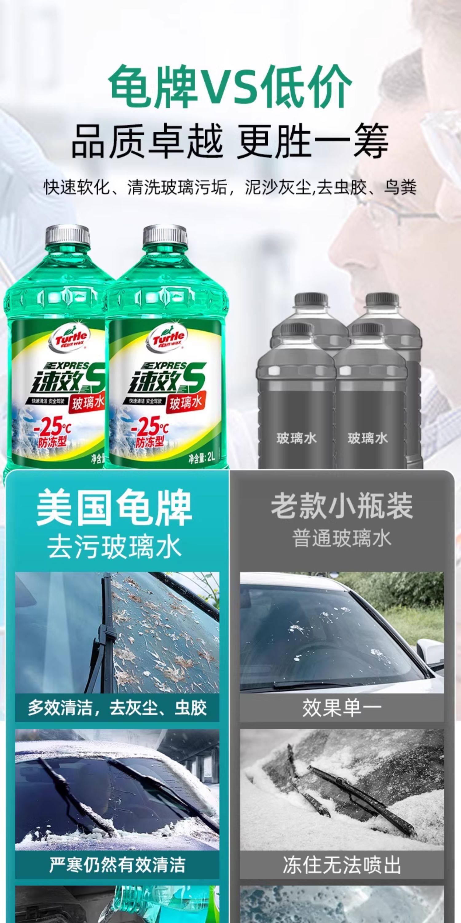 Turtle Brand Glass Cleaner Wholesale Car Windshield Wiper Fluid Summer All-Season Oil Film Remover Car Glass Cleaner