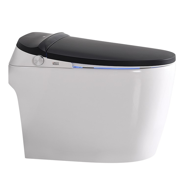 Negro inteligente cubierta de inodoro fila horizontal sin tanque de agua integrado lavado de cadera secado control de voz inodoro Ultimate Edition image 6