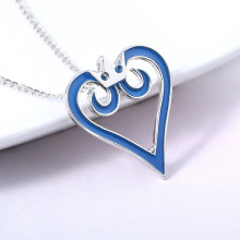 王国之心项链 蓝色爱心索拉吊坠跨境外贸游戏周边