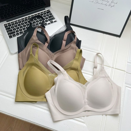 3358 Large Cup Lifting and Shaping Water Drop Bra with Underwire Support, Non-Slip, Minimalist Women's Seamless Bralette