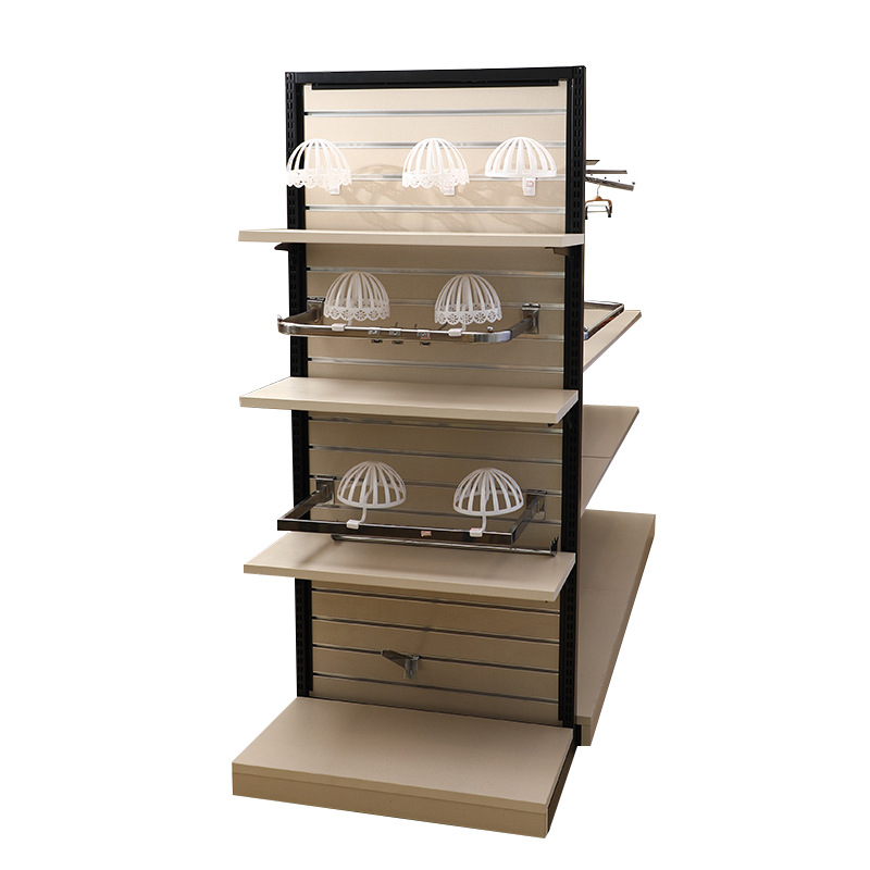 帽子展示架钢木货架双面超市货架商场大号展示柜多功能货架批发