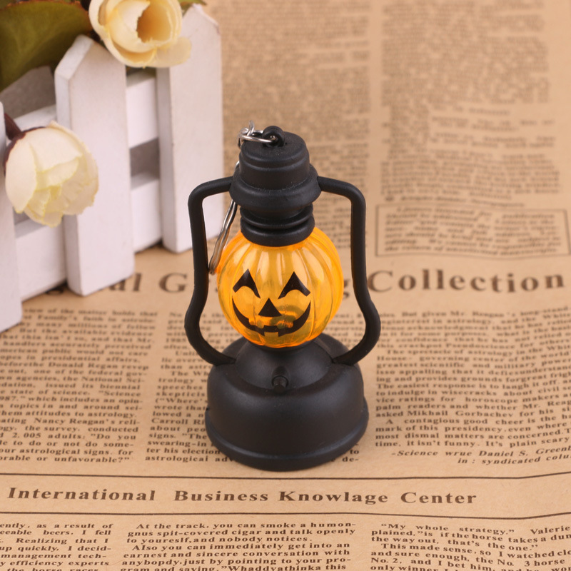 Halloween accesorios de disfraz lámpara de vela lámpara de calabaza fantasma día decoración de terror LED lámpara de vela electrónica colgar llavero