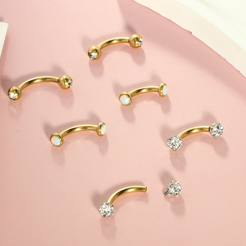 Labret piercing jewelry detail image