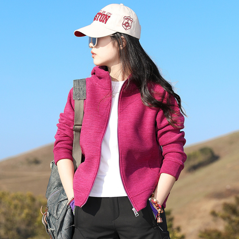 Outdoor hooded fleece women's fleece coat autumn and winter warm coat 2025 new fleece-lined assault coat liner