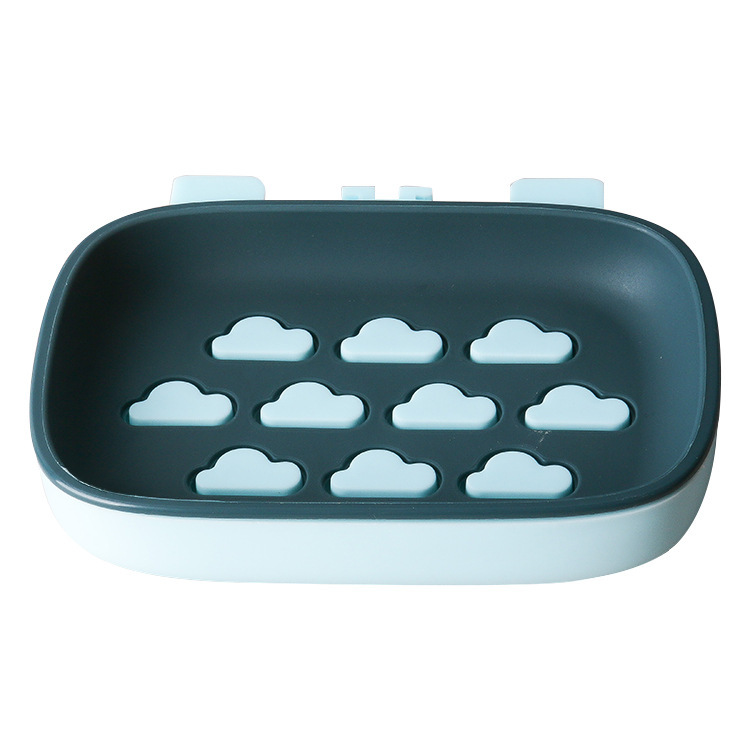 Nube creativa caja de jabón fuerte ponche-libre baño titular de jabón Nordic color de doble capa de drenaje caja de jabón