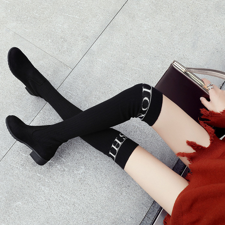 2025 Autum Mid-Heeled Over-The-Knee Boots European and American Women's Boots Large Size 40-52 Chengdu Export Cross-Border Retro Boots 4