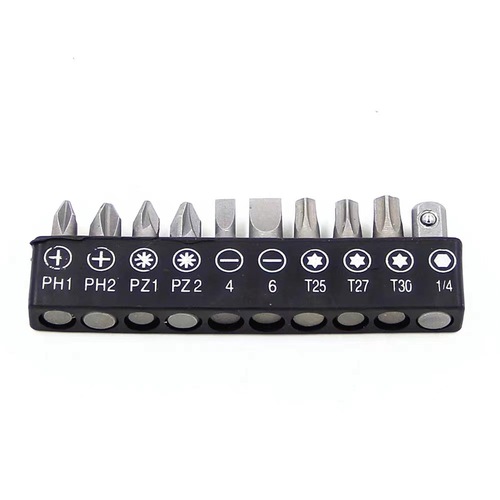 Hot selling 10pc screwdriver bit set with cross-shaped plum blossom 25mm screwdriver bit set