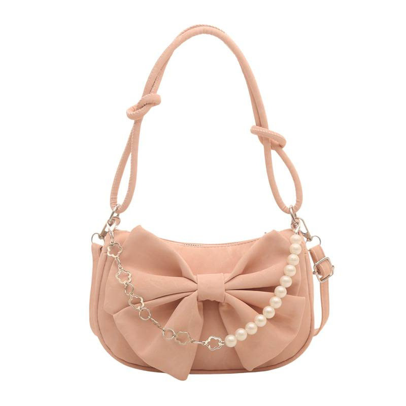 Borsa a tracolla donna con perle ricamate e catena elegante_voghion.com