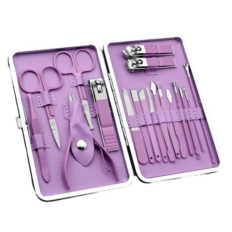 Kit de cortador de uñas para el hogar pedicura combinación de uñas tijeras de uñas para hombres y mujeres trincheas de uñas cucharas