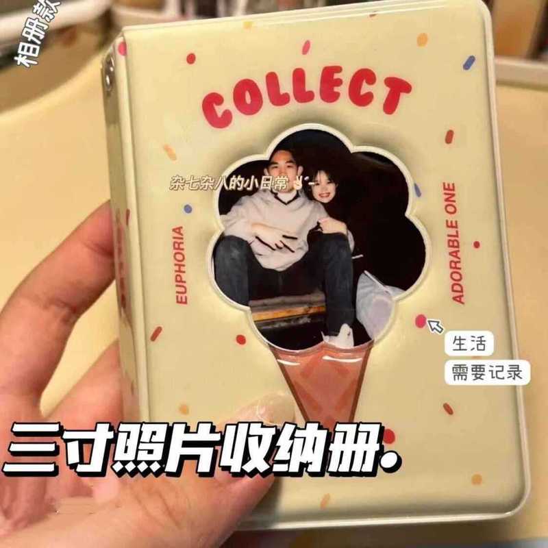 Xiaohongshu 人気の 3inch ポラロイドフォトアルバム収納ブックミニかわいいインスタイルフォトカード収納ブック花柄中空|undefined