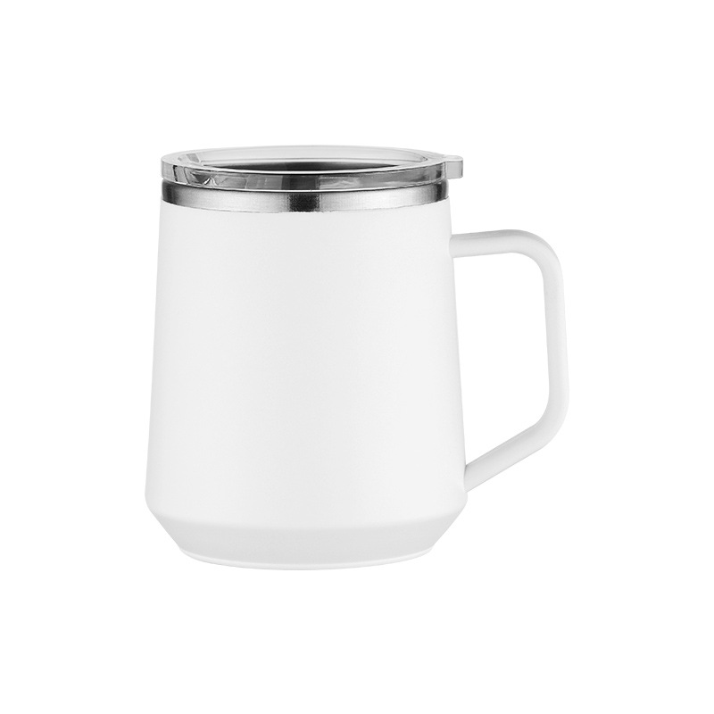 Taza nórdica ins Taza de vacío de oficina simple con tapa con mango Taza de café de acero inoxidable 304