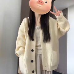 早秋针织开衫毛衣外套女学生秋冬新款韩系学院风宽松百搭上衣女潮