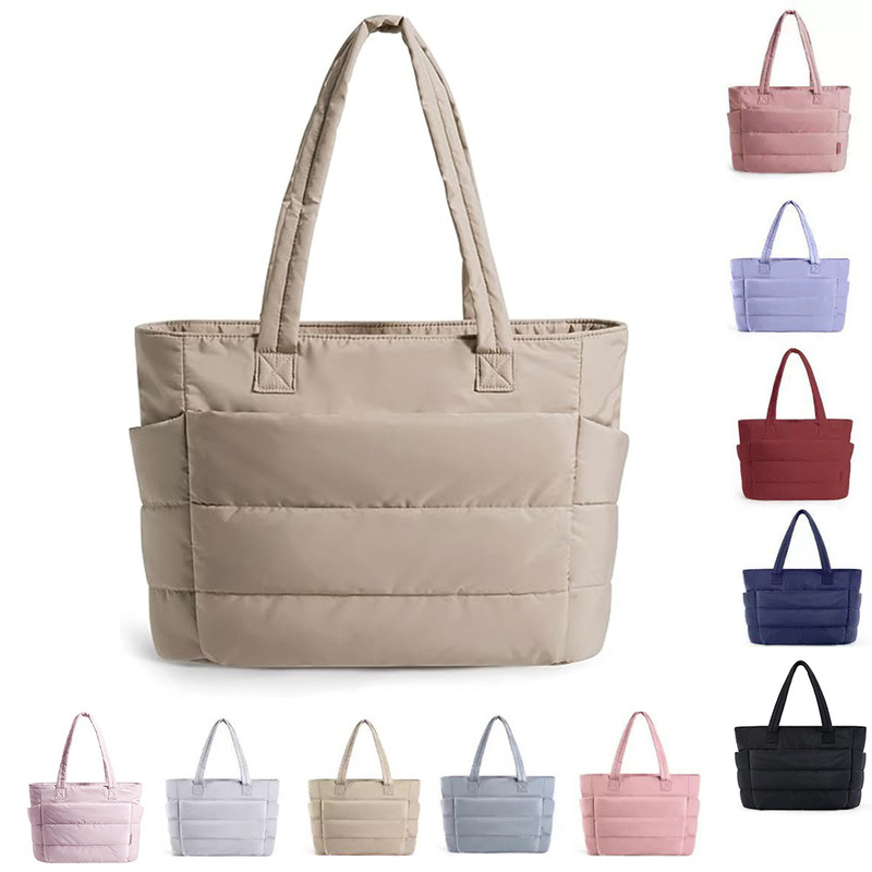Cross-Border New Style Tote Bag, Large Capacity Women's Quilted Handbag, Yoga Fitness Storage Bag, Commuter Lightweight Shoulder Bag Cross-Border New Style Tote Bag, Large Capacity Women's Quilted Handbag, Yoga Fitness Storage Bag, Commuter Lightweight Shoulder Bag