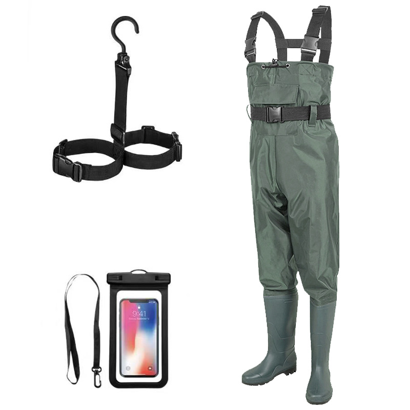 Hai Xiang Breathable Waterproof Overalls, Ultra-Light Black One-Piece Wear-Resistant Water Pants, Full-Body Rain Boots, Nylon Wading Pants