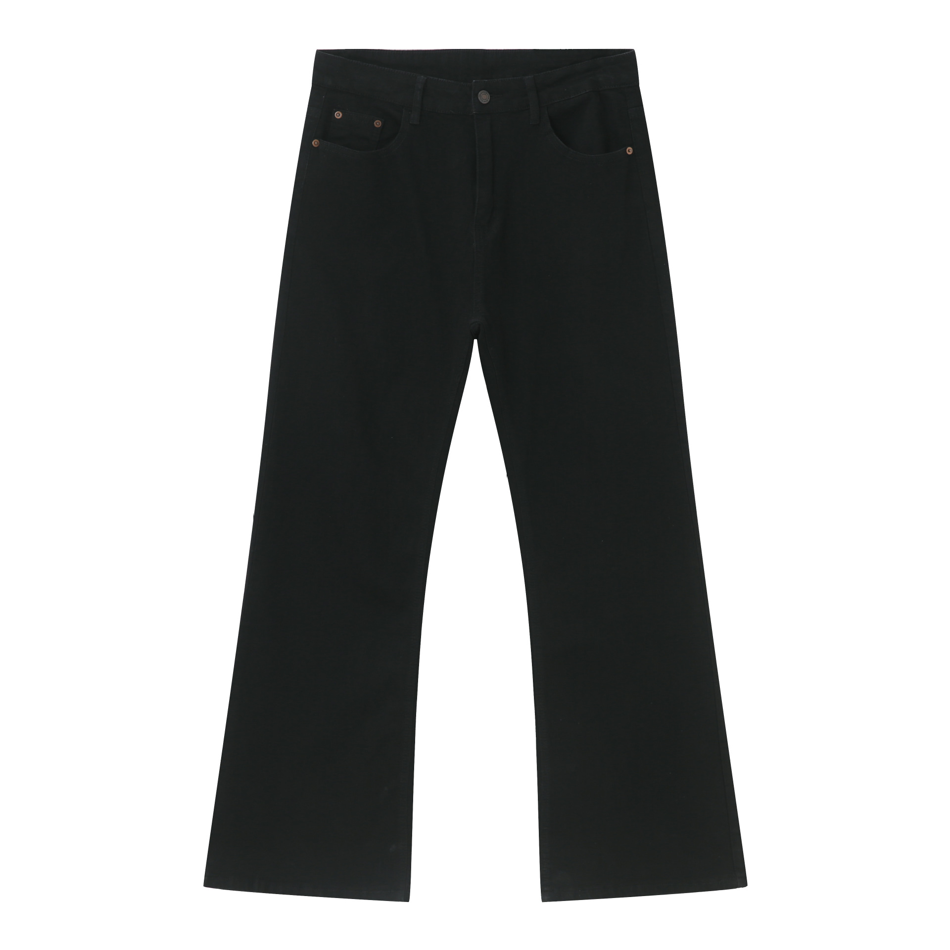 Streetwear Stretch Flare Jeans – High Waist Relaxed Fit Vintage Washed Denim Pants For Men_mkmklike.com