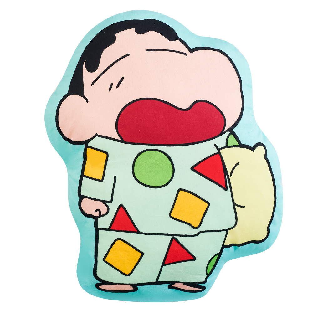 짱구 쿠션 귀엽다 부드럽다 인형 여자 잠 쿠션 만화 생일 선물 쿠션 모직 장