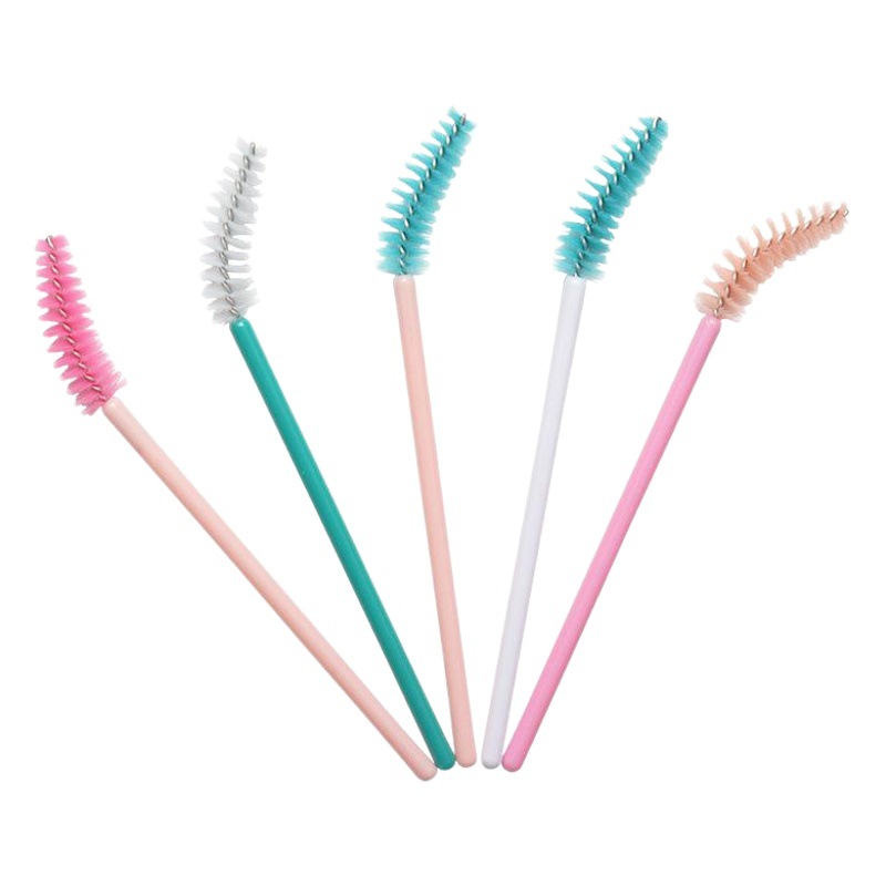 Wholesale disposable solid rod eyelash brush 50 a pack of eyelash comb eyebrow brush eyelash light powder rod makeup brush tools