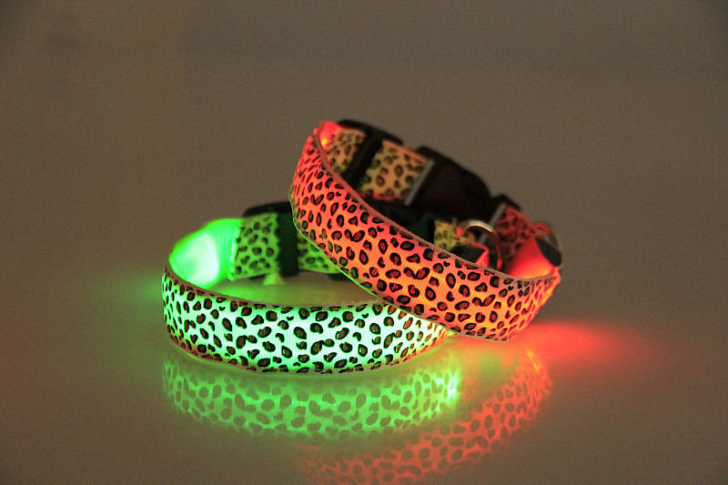 豹纹LED发光狗项圈 挺好品牌 (27)