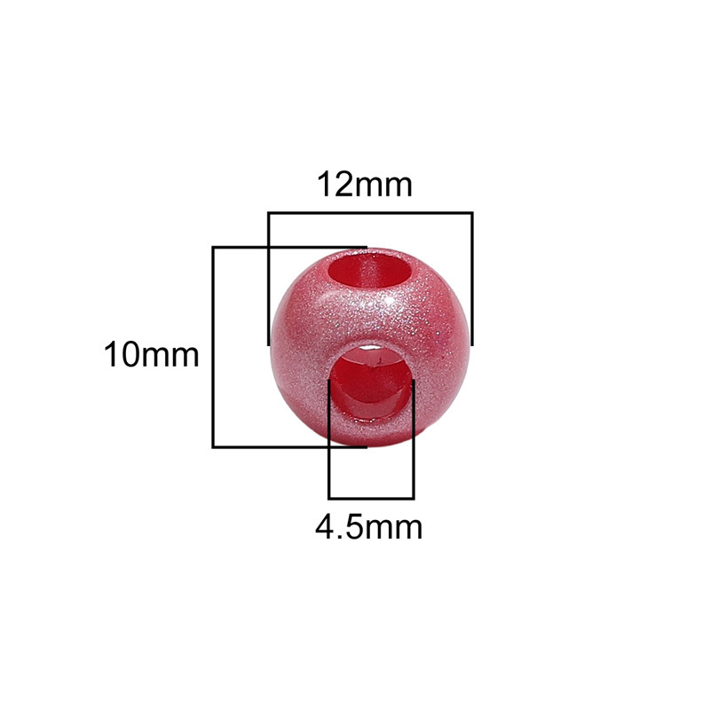5 PCS/Package Arylic Solid Color Beads display picture 4