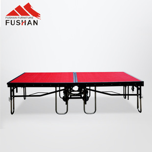 Wedding Event Folding Steel Mobile Stage Conference Room Training Host Podium Wheeled Lifting Event Stage