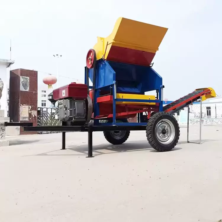 花生摘果机400型干湿两用款长果打果机花生秧果分离机可自动装袋