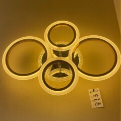 シンプルな LED リビングルームダイニングルーム寝室アクリルサイド発光電気メッキリングサークルシーリングライトクロスボーダー外国貿易輸出