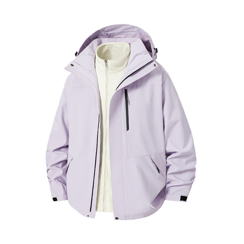 山系秋冬季户外黄色三合一冲锋衣男女款防泼水企业登山服外套定制|undefined