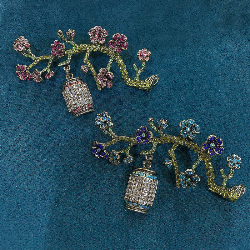 Pulsera de flores esmaltadas oversize para mujer, joya floral boho_voghion.com