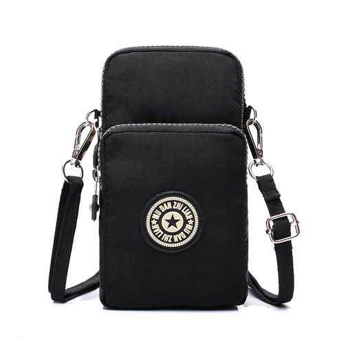  New Phone Bag Korean Style Canvas Single Shoulder Bag Crossbody Nylon Zero Wallet Outdoor Running Bag Sports Arm Bag