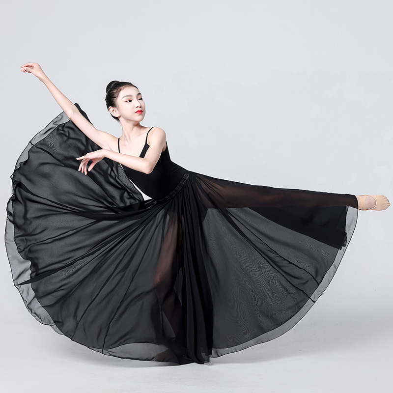 Classical dance big skirt performance clothing dresses double -layer…