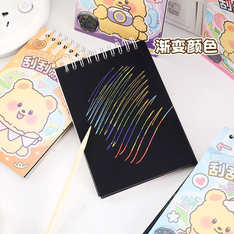 Сырный Медведь раскраска Ins стилем Cheese Bear Fun Drawing Book Creative DIY Coil Toy Book