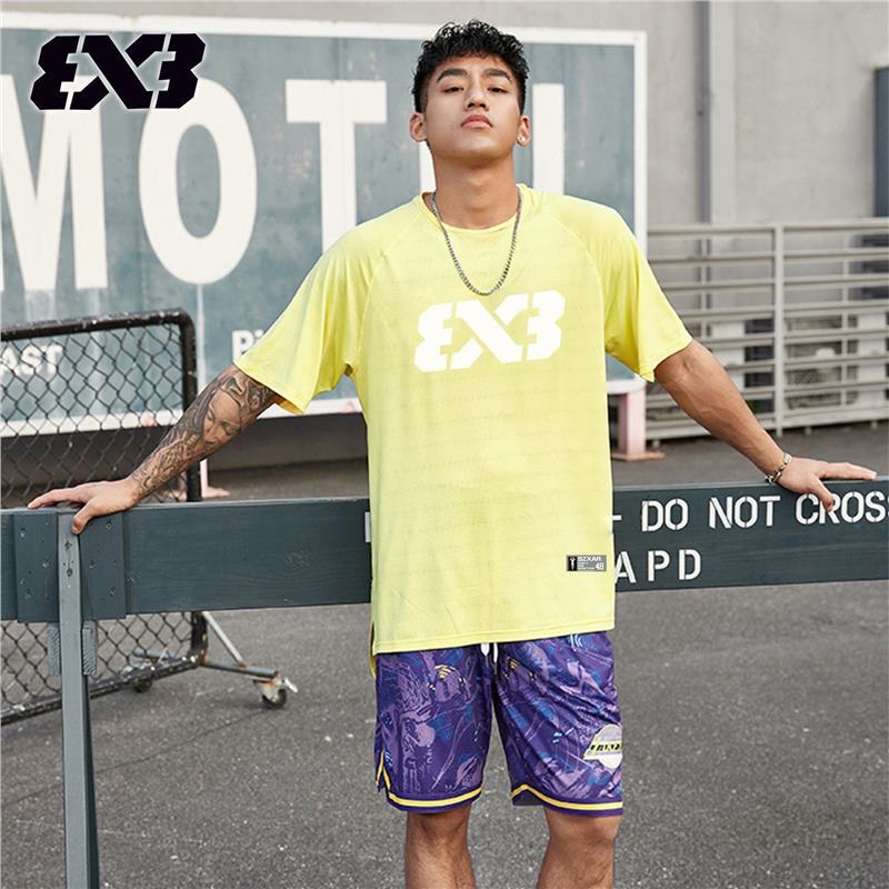 3V3 liga deportiva americana de manga corta hombre 2024 verano nuevo entrenamiento de baloncesto camiseta de tiro ropa de entrenamiento de secado rápido