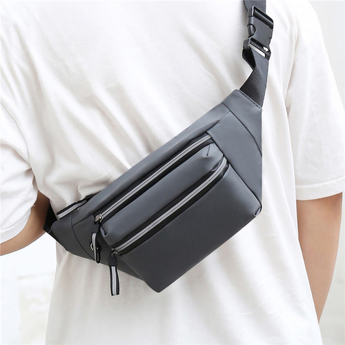  New Men's Waist Bag Casual Nylon Waterproof Multi-layer Large Capacity Chest Bag Single Shoulder Crossbody Bag Dropshipping