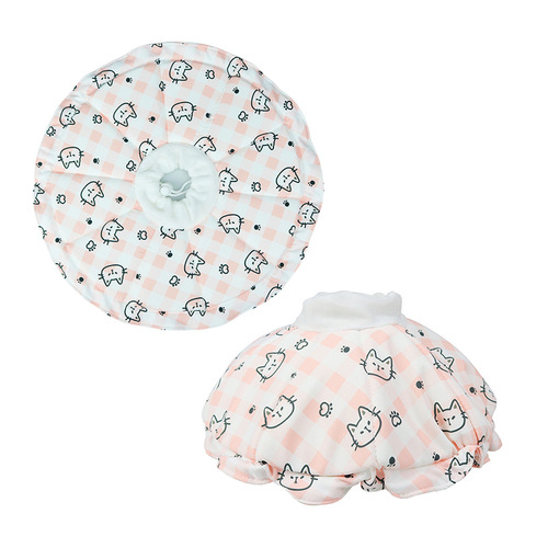 Amazon's new pet Elizabethan ring waterproof drawstring printed cat headband soft cat and dog collar beauty ring