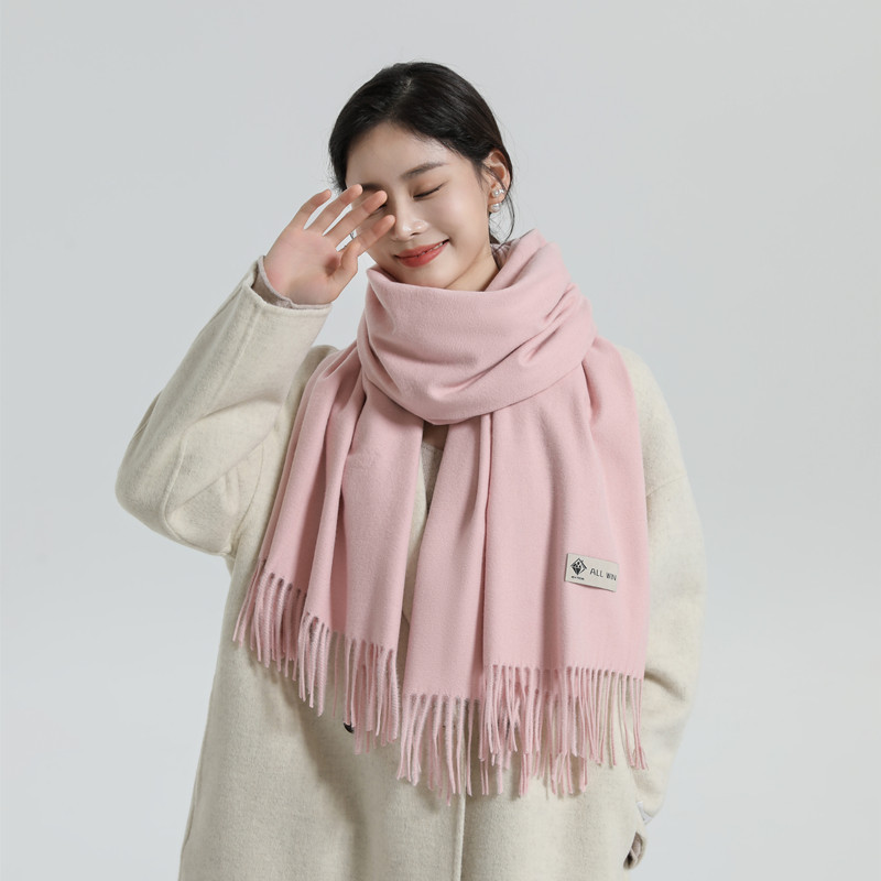 Wool Cashmere Scarf For Women And Men Winter Warm Shawl_voghion.com