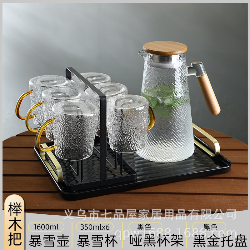 tetera de agua fría, vidrio resistente a altas temperaturas, tetera de té fría de jugo de fruta de gran capacidad, botella de agua hervida, tetera de té doméstica resistente al calor a prueba de explosiones image 24