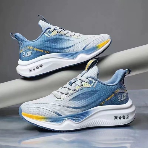 Spring and Autumn Lightweight Running Shoes, Breathable Shock Absorbing Soft Sole Student Light Weight Running Men's Shoes
