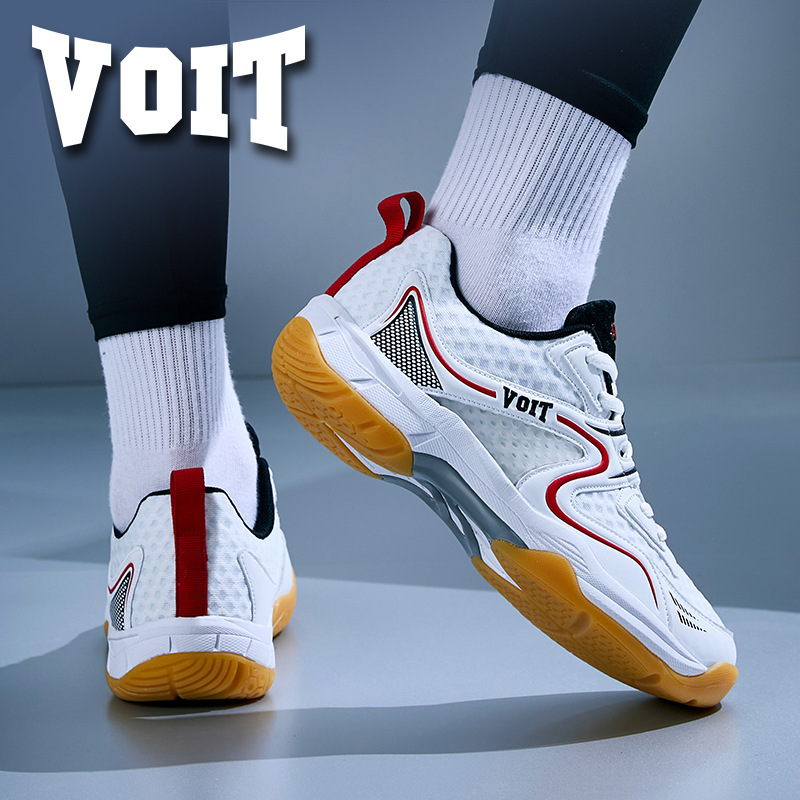 Voit/Woat Badminton Shoes for Men and Women, Shock-Absorbing Professional Breathable Running Shoes, Table Tennis Sports Shoes, Ultra-Light