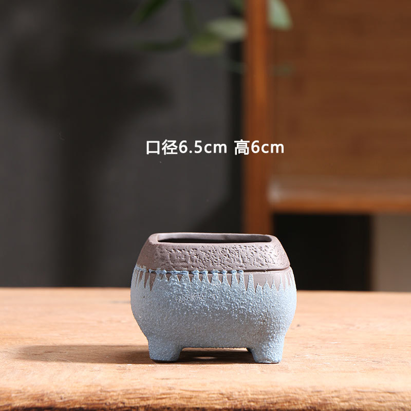 maceta de cerámica de dedo pulposo balcón especial de cerámica doméstica cerámica gruesa pequeña cerámica especial al por mayor