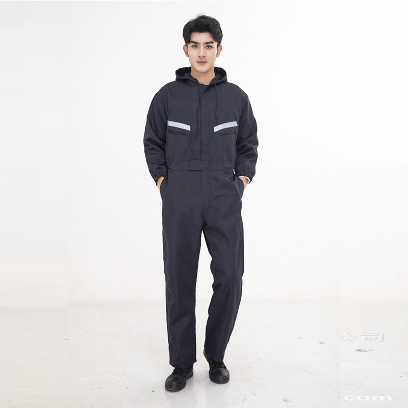 Mono con capucha mono ropa a prueba de polvo barco Fábrica de ropa taller de reparación de máquinas trabajadores de reparación de automóviles Primavera y otoño traje de ropa de protección laboral