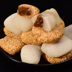 Dried mochi glutinous rice balls glutinous rice glutinous rice cake donkey rolling leisure snacks snacks pastries new year goods wholesale 500g