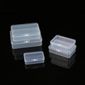 厂家直销 PP塑料盒子长方形半透明包装盒小物料盒白色收纳盒有盖