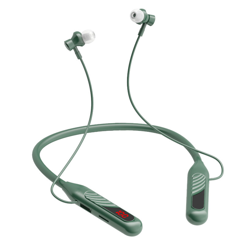 ワイヤレスBluetoothイヤホン BT-8 スポーツネックバンド型 SIMカード対応 大容量バッテリー デジタルディスプレイ ノイズキャンセリング 海外工場製 新型|undefined