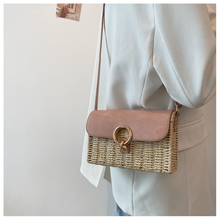 Fashion Straw Woven Square Bag display picture 2