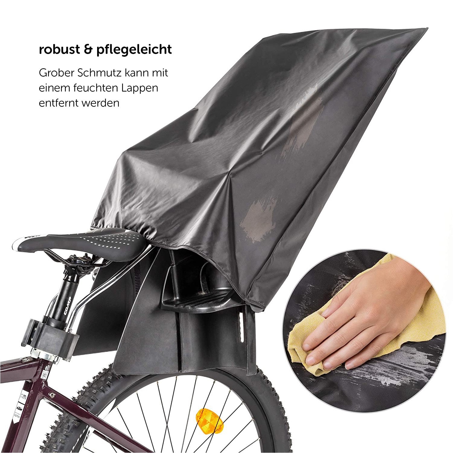 Cross-border bicycle rear seat cover 210D silver-coated fabric bicycle child seat waterproof cover dustproof and rainproof bicycle