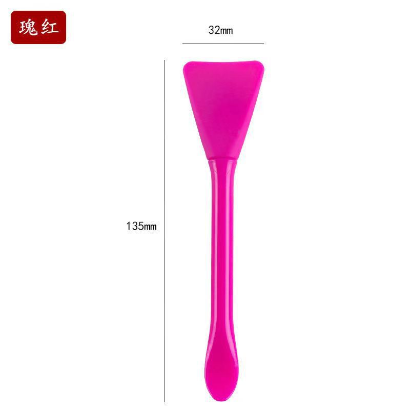 Cepillo de mascarilla de silicona Cuchara para raspar la película de congelación Cepillo de película de arcilla suave de doble cabezal Cepillo de limpieza de belleza multifuncional para la cara