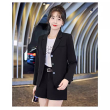 黑色西装外套女夏季春秋小个子2025新款修身短款小西服正装气质