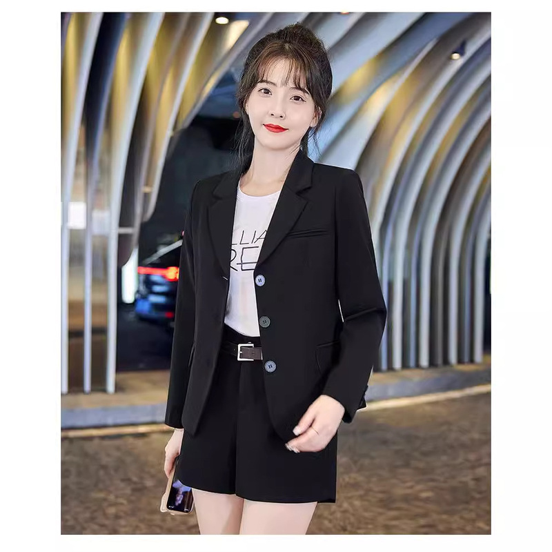 Black Suit Jacket for Women Summer Spring & Fall Petite 2025 New Slim Short Suit Formal Style Black Suit Jacket for Women Summer Spring & Fall Petite 2025 New Slim Short Suit Formal Style