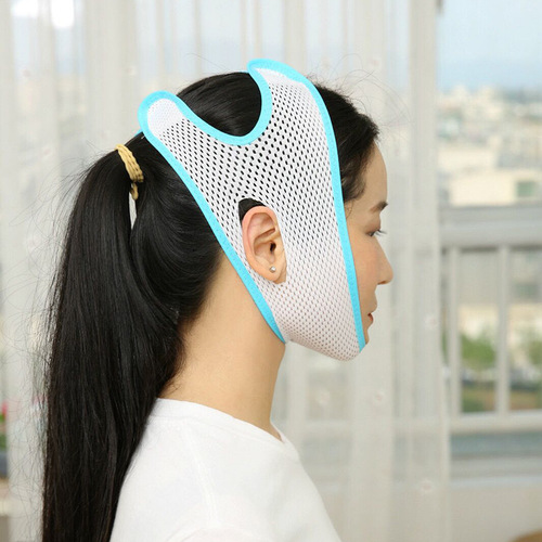 Sleeping face shaping belt small V face bandage mask oval face lifting tight strap face double chin nasolabial fold masseter muscle